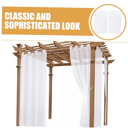 Rideaux de terrasse Zerodeko transparents et blancs au design moderne épuré - 6