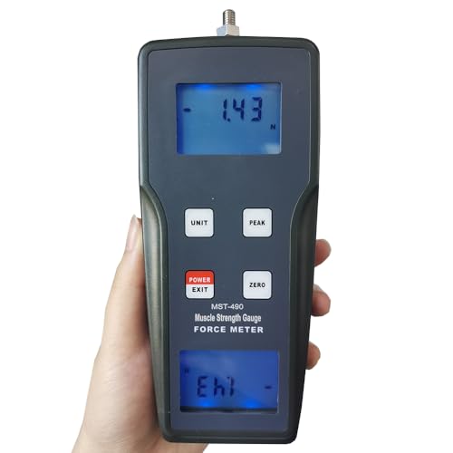 Dinamómetro de Medición de Fuerza Muscular con Rango ±50 Kgf ±490 N ±110 Lbf Resolución 0.01 Kgf 0.1 N 0.1 Lbf para Diseño de Lugar de Trabajo, Evaluación de Fuerza y Estudios Ergonómicos miniatura 1