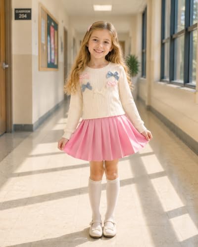 Image of Renotemy Toddler Girls Outfits Winter Little Girl Clothes Skirt Set 18M-6Y