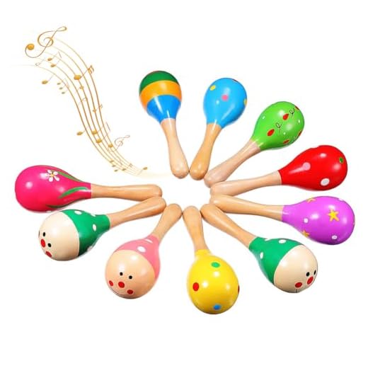 Maracas de madera, martillo de arena, 10 unidades, percusión, madera, maracas, coctelera, instrumentos musicales para entrenar el ritmo de la música, color aleatorio