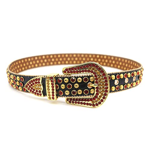 JSEIAJB Belt Rivets Inlaid Rhinestone Men and Women Universal Personality Casual Pants Belt2