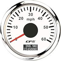 ELING 52 mm GPS Speedometer, Speedometer, 0-200 km/h, Backlit, 7 Colours, for SUV, Car, Motorhome