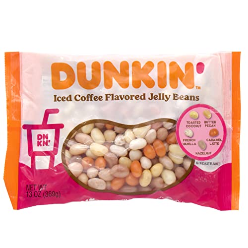 Dunkin' Iced Coffee Flavored Bulk Jelly Beans, Assorted Variety Iced Coffee Flavors, 12Oz, 6 Pack, Great Snack For Kids Girls Boys Teens Adults Coffee Lovers, By Frankford Candy #TOP1