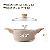 SENSARTE Ceramic Nonstick Stock Pot with Lid, 2.6/4.5/6.6/8.5 QT Soup Pot Casserole Pot, Non-toxic Healthy Pasta Pot, Large Cooking Pot Stew Pot, Induction Compatible, PFOA PFAS PTFE Free, Taupe #5