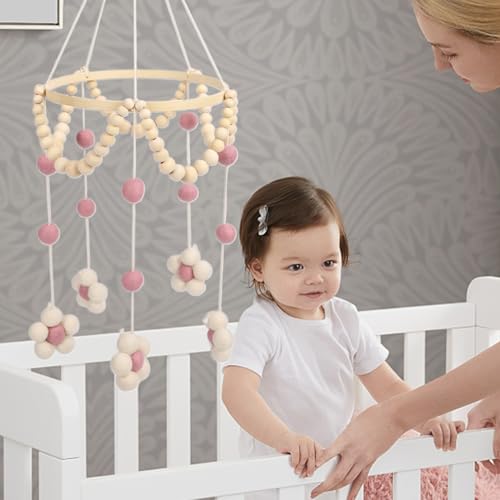 Boîte à musique pour cloches bébé et jouet de lit rose - 3