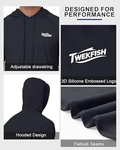 Twekfish Men's Workout Short Sleeve Hoodie, Lightweight Athletic Gym Running Shirts, Quick Dry Muscle Fit Hooded Sweatshirt — view 4