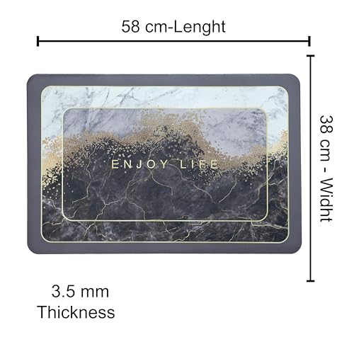 Image of AAZEEM Doormat, Quick-Drying Doormat Mats|Super Absorbent Living Room Floor Mat- Rubber Non-Slip Bottom|Easy to Clean Rugs|Doormats for Rooms|Rubber Door Mat|Oval|40x60cm|