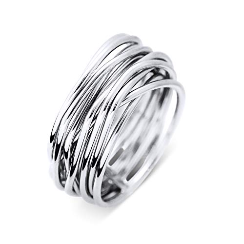Bague fashion fils d'argent Essens argent massif 925 millièmes femme