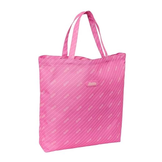 Safta BARBIE LOGOMANIA ROSA - Bolso Shopping, Bolso de Mujer, Shopping Bag, Cómodo y Versátil, Calidad y Resistencia, 50x10x45 cm, Color Rosa