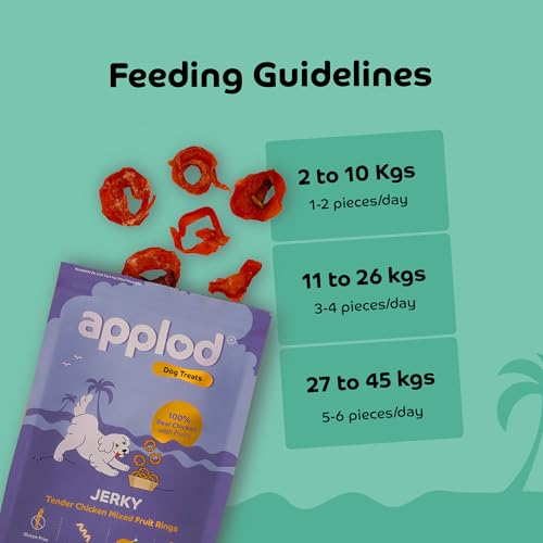 Image of Tender Chicken Mix Fruit Rings Dog Treats | Made Chicken Breast | High Protein, Low Fat, Grain-Free Reward Snack for Dogs | 50g