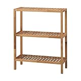 Francfranc ミン シェルフ ワイド S ナチュラル (W650xH845) ラック 天然木 木製シェルフ ウォールシェルフ