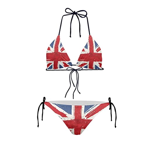 Women Sexy Triangle Brazilian Bikini, 2 Piece Girl Spaghetti Strap Top Thong Swimsuit Bathing Suit Sets