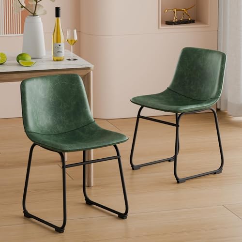 Aowos Dining Chairs Set of 2, 18 Inch Modern Armless