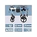 Xs to XXL Dog Wheelchair 4 Wheels Can Be 2 Wheels, Full Support Wheelchair for A Disabled, Adjustable Knee Brace for Double Rear Leg(X-Large)