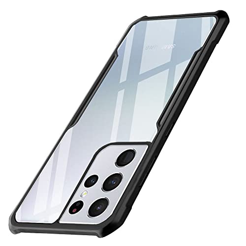 Image of WOW IMAGINE Shock Proof Clear Protective Back Case for Galaxy S21 Ultra - AirEDGE Technology | Full Camera Protection | Back Case Mobile Cover for Samsung Galaxy S21 Ultra - Black