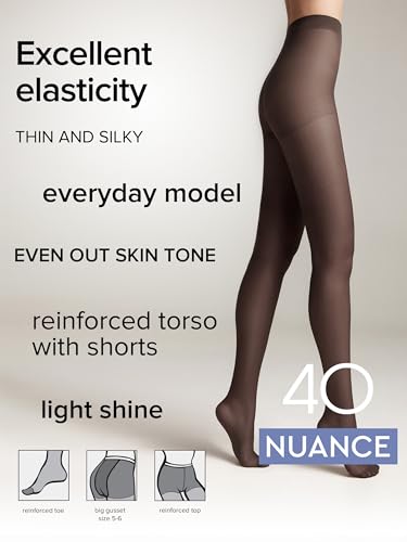 Image of Conte Tights Control Top Semi Opaque Pantyhose Silky Matte Effect Nuance 40 Den