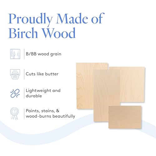 image for 3 mm Baltic Birch Plywood 1/8 x 12 x 20 Inch, Box of 12 B/BB Grade Cra