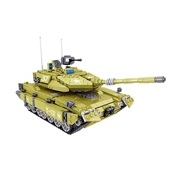 VPPI Technik Panzer Bausteine, Kampfpanzer Leopard 2a7 Modellbausatz Panzer, Militär Panzer Bausatz Klemmbausteine… – Bild 5
