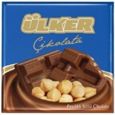 Ulker Turkish Milk Chocolate with Hazelnuts Turkish Chocolate 6x 2.47 oz