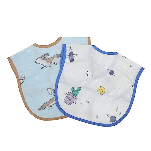 JOINPAYA 2 Piezas Babero impermeable para bebé baberos guarderia baberos fular baberos algodon Suave largo Toalla de saliva para alimentar al bebé babero infantil de algodón