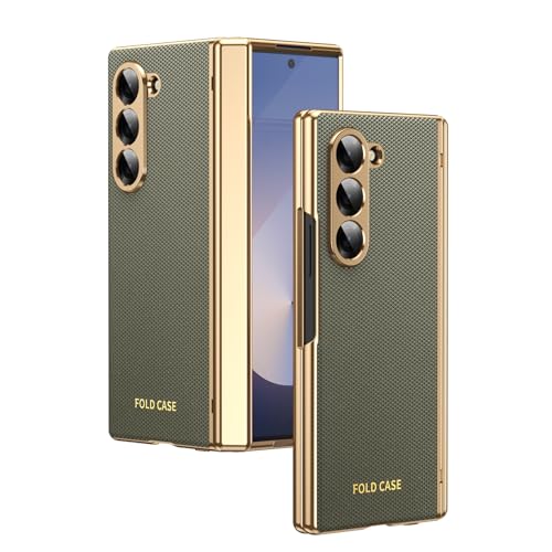 Coque Samsung Z Fold 6 marron idéale au bureau avec son verre trempé protecteur