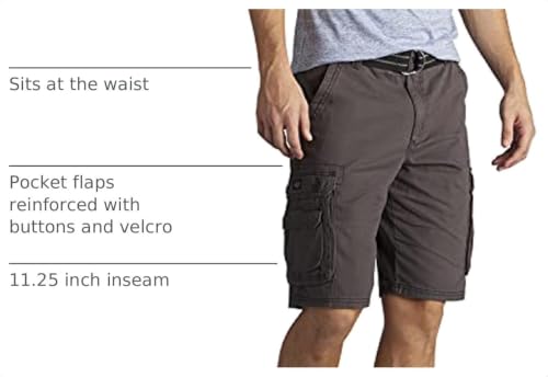 Lee Men's Dungarees New Belted Wyoming Cargo Short, Shiner, 40 - image 3
