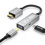 SWITCHFLUX HDMI to USB C Adapter,4K60Hz Uni-Directional HDMI (Source) to USB C (Display) Converter for AR Glasses XREAL One,Air 2 Pro,VITURE Pro,RayNeo Air 2s,PS5,Switch,Xbox,Portable Monitors