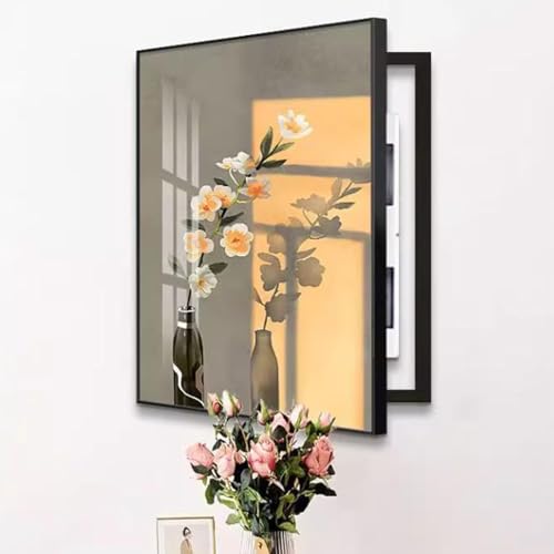 Boîte de distribution électrique avec couvercle décoratif mural discret
