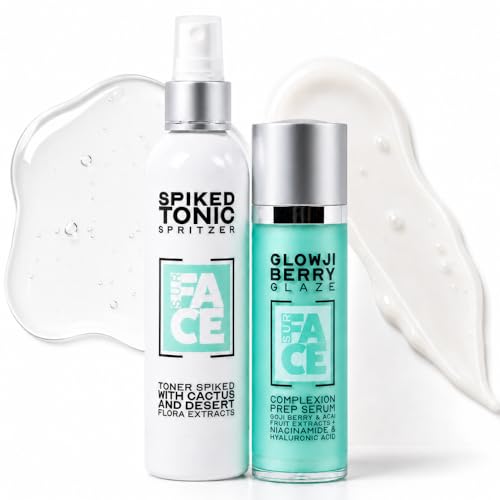 SurFACE 2-Step Skincare Gift Set – Hydrating & Brightening Duo with Niacinamide, Hyaluronic Acid and Antioxidants – Spiked & Glazed Dynamic Dew-O - Giftable 2-Piece SurFACE 2-Step Skincare Gift Set – Hydrating & Brightening Duo with Niacinamide, Hyaluronic Acid and Antioxidants – Spiked & Glazed Dynamic Dew-O - Giftable 2-Piece