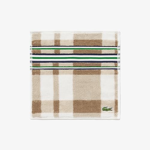 LACOSTE チェック&ボーダータオルハンカチ LN003J