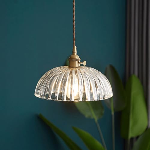 Luz colgante de estilo simple con tulipa de vidrio reforzado y base E27 para decoración selecta 4