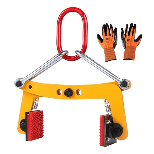 SWAWIS Szczypce do Krawężnika 12–24 cm, Nośność 280 kg, Pionowe Zaciski z Gumowanymi Płaskownikami do Bordów, Bruku i Kamieni