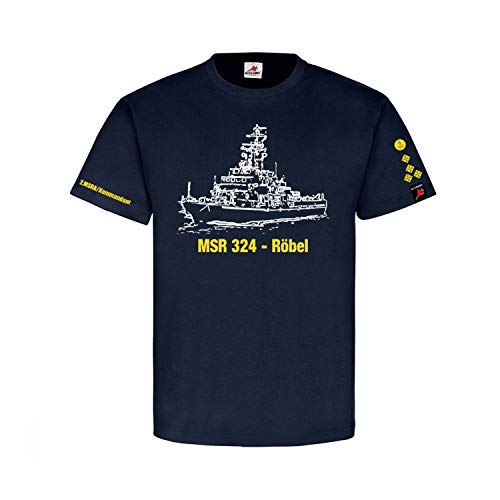 T-shirt NVA Volksmarine MSR 324 Röbel bleu marine taille XXL nostalgie DDR