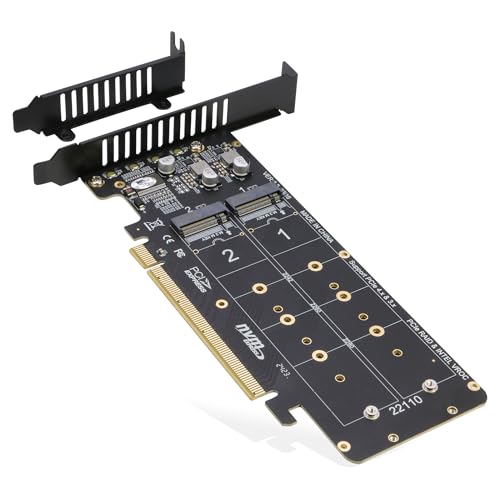 Carte M.2 NVMe PCIe x16 RIITOP adaptateur quad pour SSD 2280 et 22110