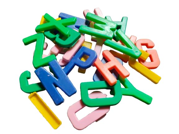 Alphabet Plastic Magnet Small A to Z ABCD Complete Set of Letters for Kids Multicolo