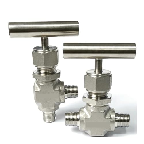 Válvula aguja ángulo recto NPT 1/8 para paneles de control industrial 2