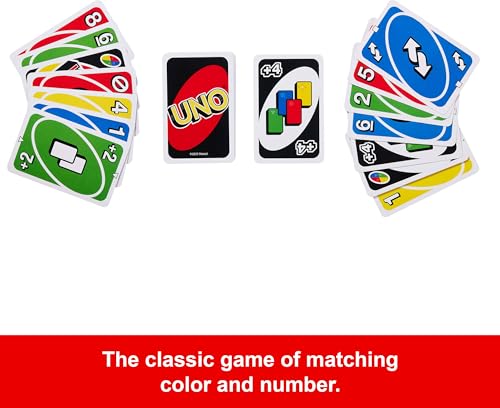 Mattel Games UNO Card Game for Kid, Adult & Family Nights & Parties, Travel & Vacations, Color Blind Accessible & Customizable Deck (Amazon Exclusive) - Image 5