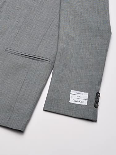 Calvin Klein Big Boys' Husky Sharkskin Blue Deco Husky Jacket, Light Grey, 20 #TOP2