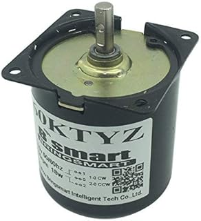 Bringsmart 60ktyz 30rpm AC Motor Low Noise Gearbox AC 110V Input Electric Motor Barbecue High Torque Low Speed 110V Synchronous AC Reduction Motor (110V 30rpm)