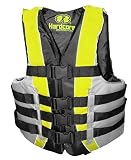 High-Performance Hardcore Adult Life Vest | USCG Approved Safety Flotation Device for Water Sports, Boating, and Outdoor Adventures | Fully Enclosed Neon Yellow Adult L/XL