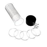 OnFireGuy 20pcs 40.6mm Direct Fit “H40” Coin Capsules & Capsule Tube with Black Cap Lid for 1oz Silver Eagles | Capsules & Storage Tube for 1oz Silver Eagle, Kangaroo, Libertad