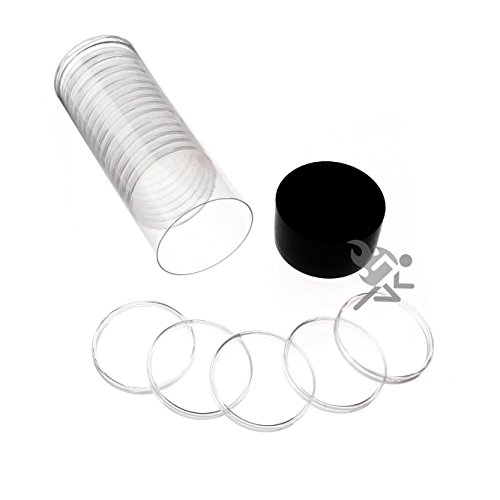 OnFireGuy 20pcs 40.6mm Coin Capsules & Tube Set