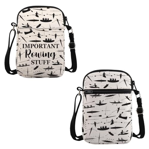 VAMSII Rowing Lover Gift Important Rowing Stuff Crossbody Bag Rowing Crew Team Travel Bag Rowing Life Gift