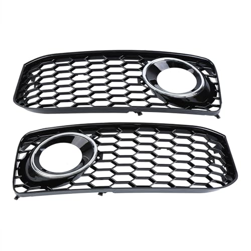 Calandre antibrouillard avant haut de gamme pour A5 SLine et S5 B8 maille hexagonale noire 2 pièces