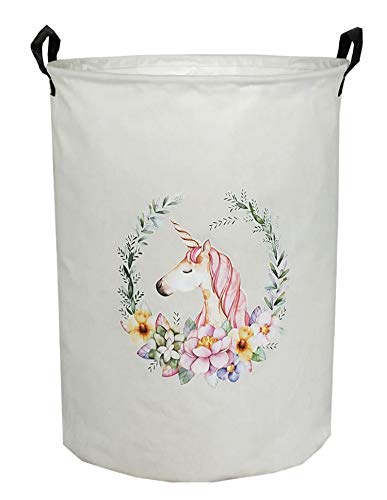ESSME Laundry Hamper,Collapsible Canvas Waterproof Storage Bin for Kids, Nursery Hamper,Gift Baskets,Home Organizer