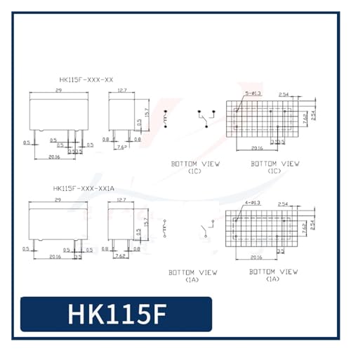 Relais HK115F-DC24V-SG 5 pins conversion 10A micro relais PCB - 3