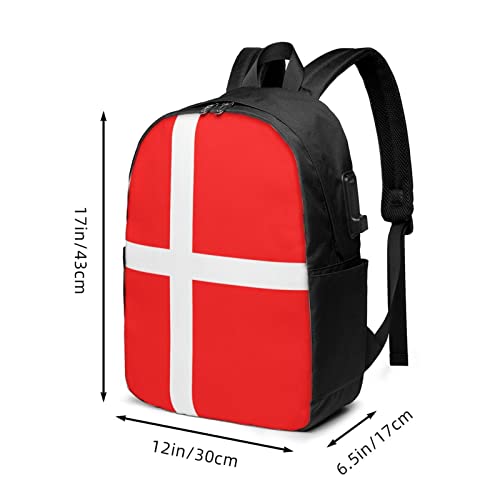 Sac ordinateur drapeau Danemark noir porte-documents housse protection