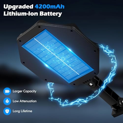 Image of Outdoor Solar Lights 181 LED Security Lights and 3 Modes Motion Sensor Wide Angle Solar Powered Lights IP65 Waterproof Solar Wall Light for Front (Black)