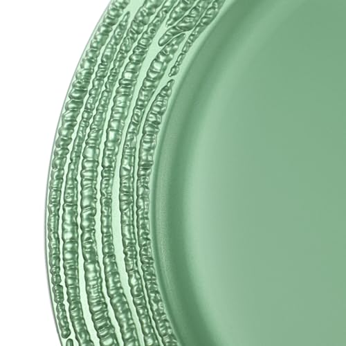 100 platos cargadores verdes redondos de 13 pulgadas miniatura 7