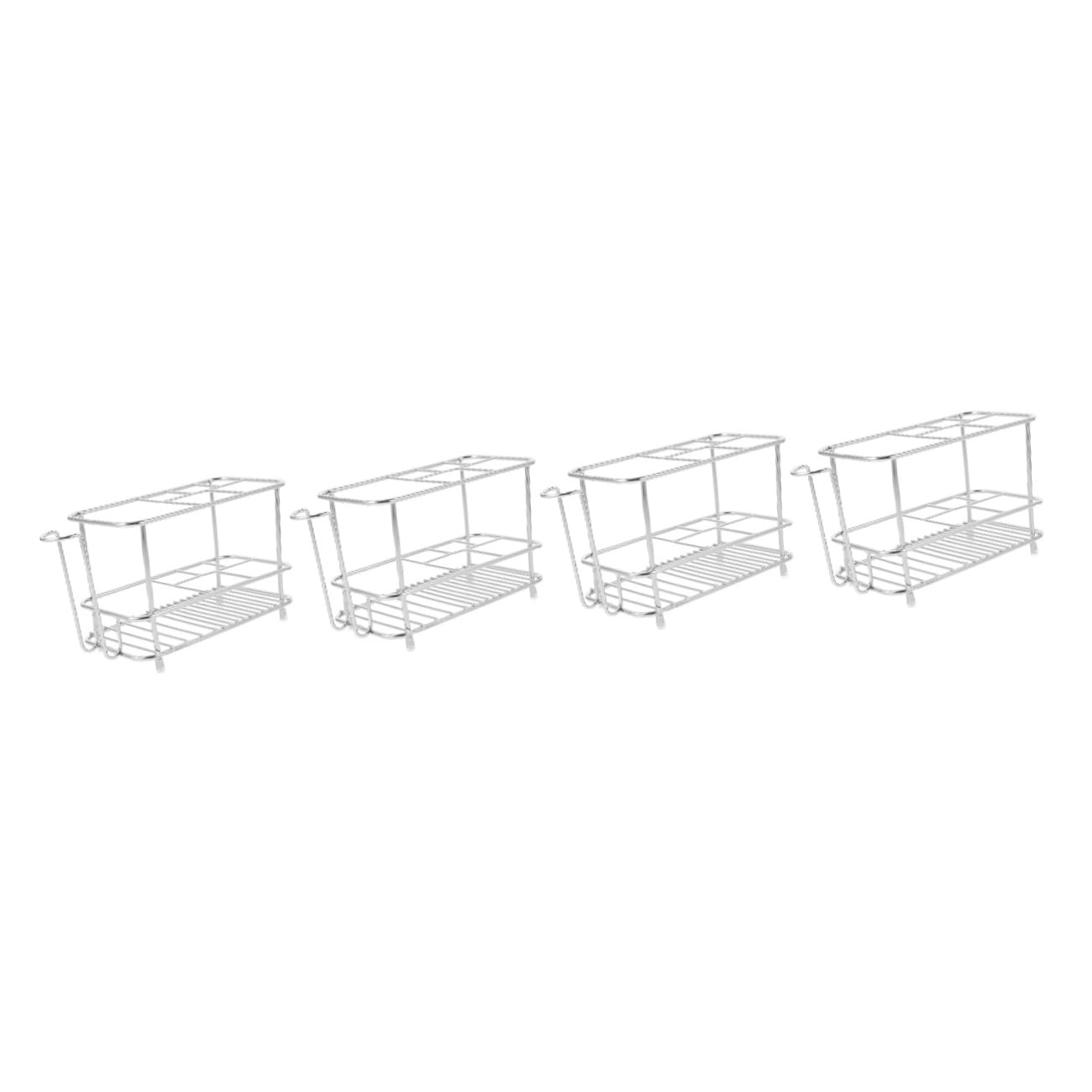 Cabilock 4piezas Soporte para Cepillos De Dientes Inoxidable Organizador Sin Perforación Estante para Maquillaje y Accesorios De Personal Diseño Elegante y para